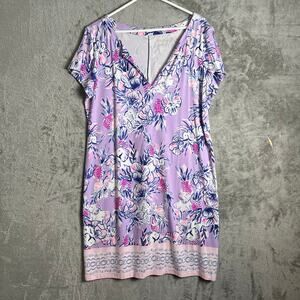 Lilly Pulitzer‎ Sophiletta Dress Light Lilac Verbena Trunks In The Air Print XL